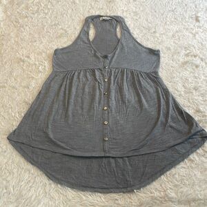 American Eagle Grey Extra Small Babydoll Tank Top